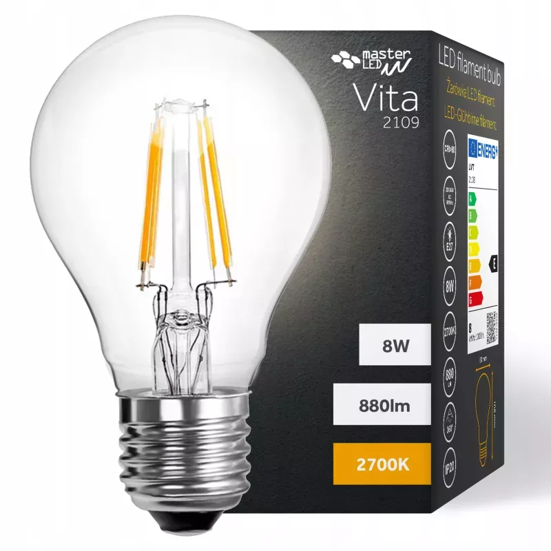Żarówka LED E27 FILAMENT 8W ciepła 2700K EDISON RETRO OZDOBNA ŻARNIK-5908263380066