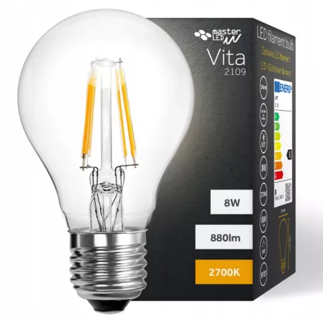 Żarówka LED E27 FILAMENT 8W ciepła 2700K EDISON RETRO OZDOBNA ŻARNIK-5908263380066