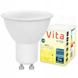 Żarówka LED GU10 9W biały neutralny 4000K 230V MOCNA NIEMRUGAJĄCA PREMIUM-5908263380196
