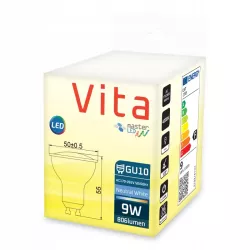 Żarówka LED GU10 9W biały neutralny 4000K 230V MOCNA NIEMRUGAJĄCA PREMIUM-5908263380196