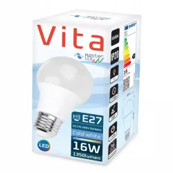 Żarówka LED E27 16W biały zimny 6200K A60 230V MOCNA PREMIUM-5908263380165