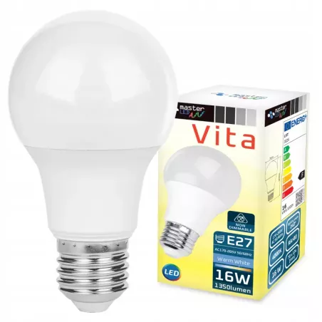 Żarówka LED E27 16W 4000K neutralna Premium nie mruga-5908263380158