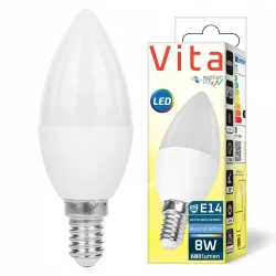 Żarówka LED E14 8W biały neutralny 4000K 230V PREMIUM MOCNA-5908263380042