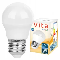 Żarówka LED E27 G45 8W biały ciepły 2700K kula 230V mocna premium-5908263382305