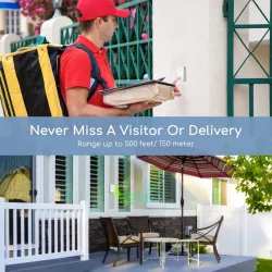 Bezprzewodowy cyfrowy dzwonek do drzwi na prąd stały 1nadajnik, 2 - 8433325208578