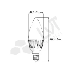 Żarówka LED E14 Ciepła 6W 10SMD 2835 230V silver.-