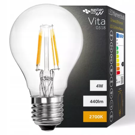 Żarówka LED E27 FILAMENT 4W ciepła 2700K EDISON RETRO OZDOBNA ŻARNIK-5908263388505