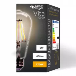 Żarówka LED E27 FILAMENT 6W ciepła 2700K EDISON RETRO OZDOBNA ŻARNIK-5908263388543