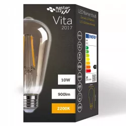 Żarówka LED E27 FILAMENT 10W ciepła 2200K EDISON RETRO OZDOBNA ŻARNIK-5908263388581