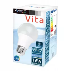 Żarówka LED E27 12W biały zimny 6200K A60 230V MOCNA PREMIUM-5908263387874