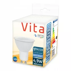 Żarówka LED GU10 5W biały ciepły 2700K 230V MOCNA NIEMRUGAJĄCA PREMIUM-5904703006213