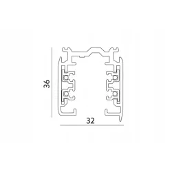 Szynoprzewód do lamp sklepowych LED listwa 1m-5908263381995