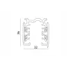 Szynoprzewód do lamp sklepowych LED listwa 1m-5908263381995