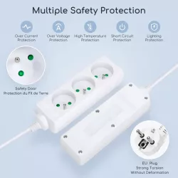 Listwa zasilająca na 3 gniazda typu francuskiego bez przełącznika - 8433325208622