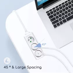 Listwa zasilająca na 3 gniazda typu francuskiego bez przełącznika - 8433325208622