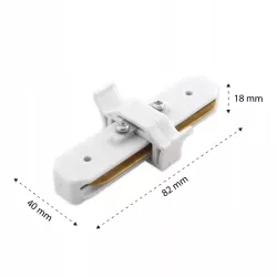Łącznik liniowy do szyn oświetleniowych LED 1 faza biały-5908263384972