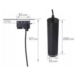 Oprawa halogenowa szynowa GU10 Tuba Spot Lampa-5908263386730