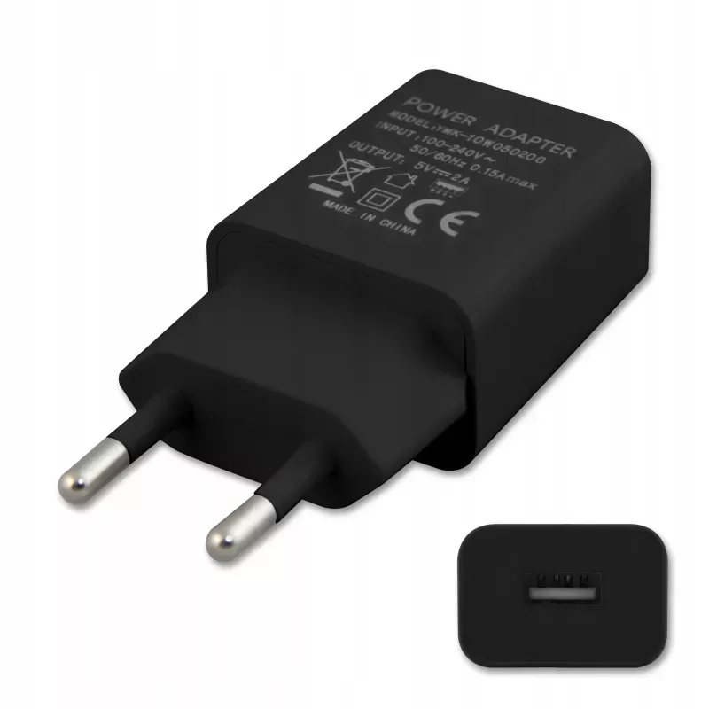 Ładowarka sieciowa kostka do telefonu Zasilacz wtyczkowy USB 5V/2A DC-5908263385917