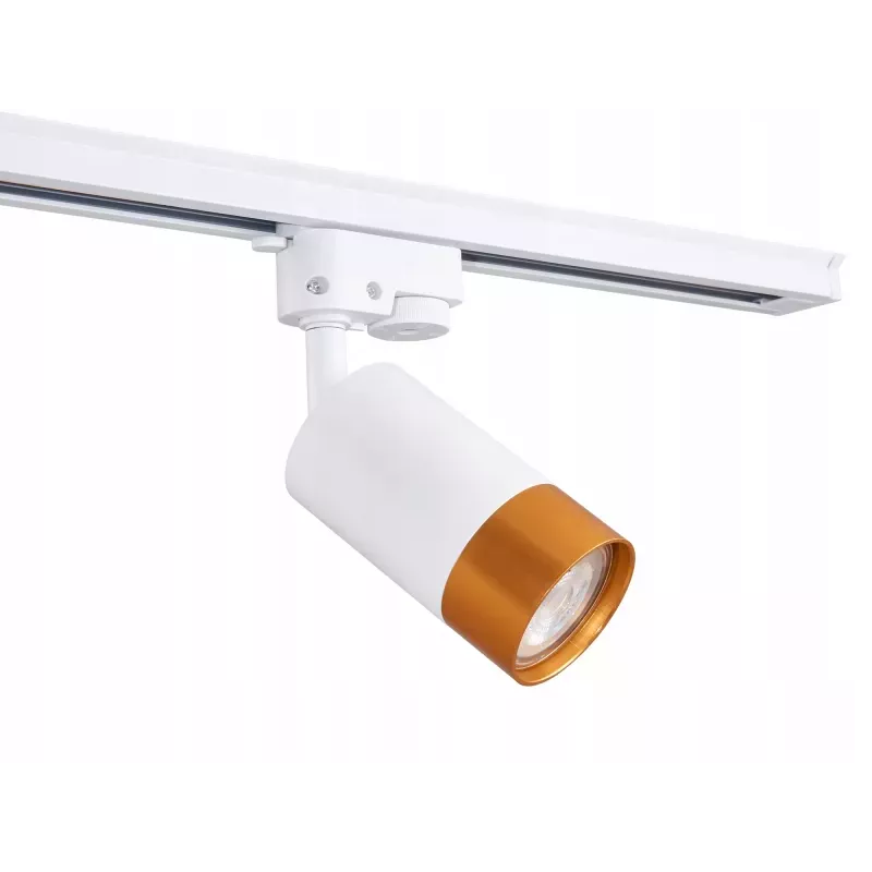 OPRAWA HALOGENOWA LED GU10 SZYNOWA LAMPA KLEMENS BIAŁY + ZŁOTY-5904703002598