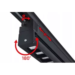 Lampa szynowa LED oprawa halogenowa 36W 90cm 4000K CZARNA-5904703002710