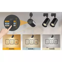 Reflektor LED szyna 1-faza Pulso 20W 3CCT czarny-5904703005476