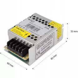 Zasilacz montażowy 3A do taśm LED 12V 35W IP20-5903002037089