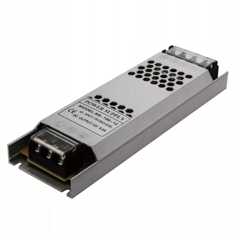 Zasilacz ULTRA SLIM flat do taśm LED 12V 100W 8,3A montażowy-5908263381322
