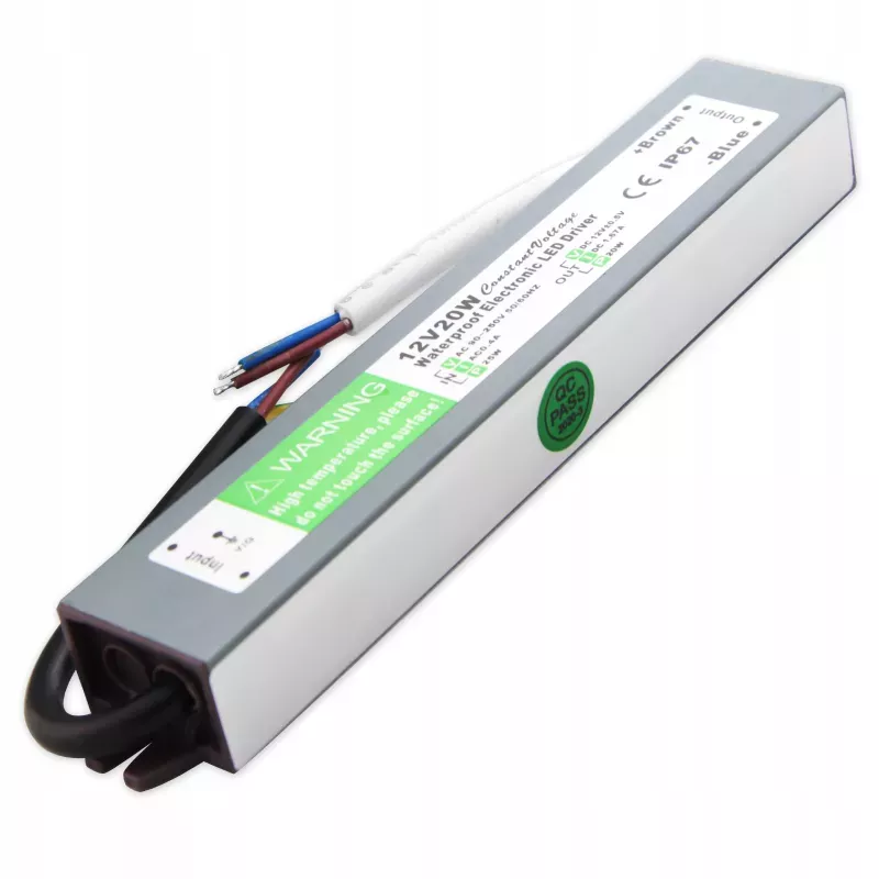 Zasilacz SLIM taśm LED 12V 20W wodoodporny IP67-5908263381407
