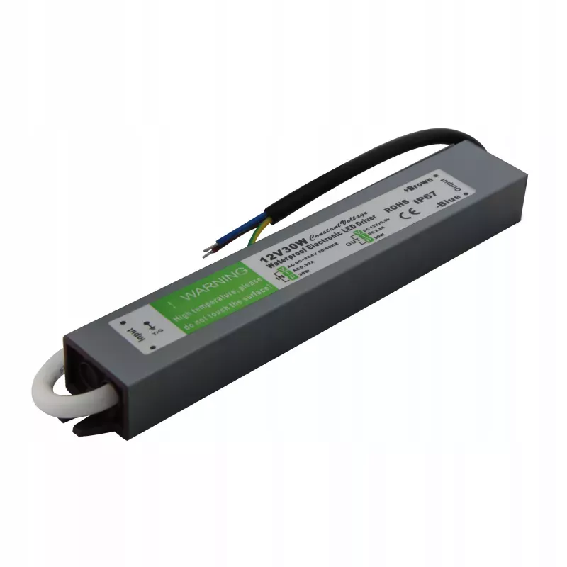 Zasilacz SLIM taśm LED 12V 2,5A 30W wodoodporny IP67-5908263381414