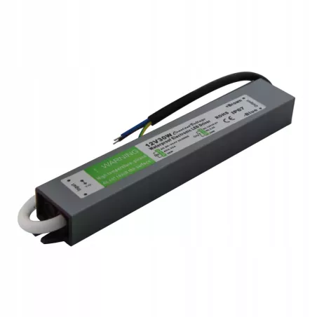 Zasilacz SLIM taśm LED 12V 2,5A 30W wodoodporny IP67-5908263381414