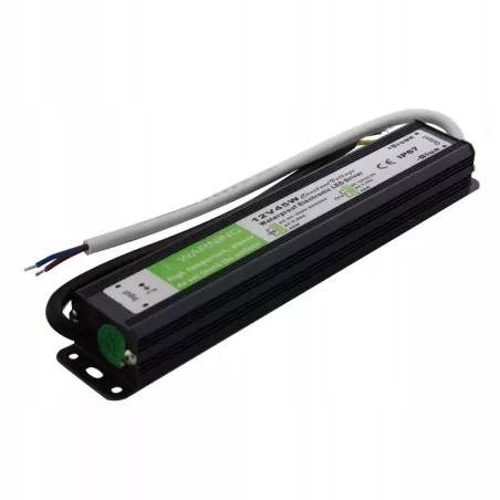 Zasilacz SLIM taśm LED 12V 3,75A 45W wodoodporny IP67-5908263381421