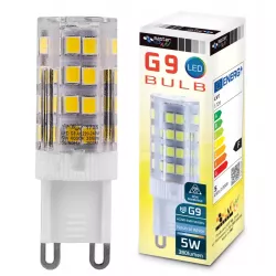 Żarówka LED G9 5W 4000K neutralna 230V do żyrandoli MOCNA PREMIUM-5904703008415