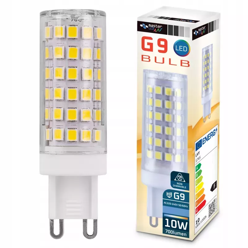 Żarówka LED G9 10W 2700K biały ciepły 700lm do żyrandoli MOCNA PREMIUM-5904703008460