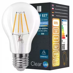 Żarówka LED E27 FILAMENT ściemnialna 6W 2700K EDISON RETRO OZDOBNA ŻARNIK-5904703008392