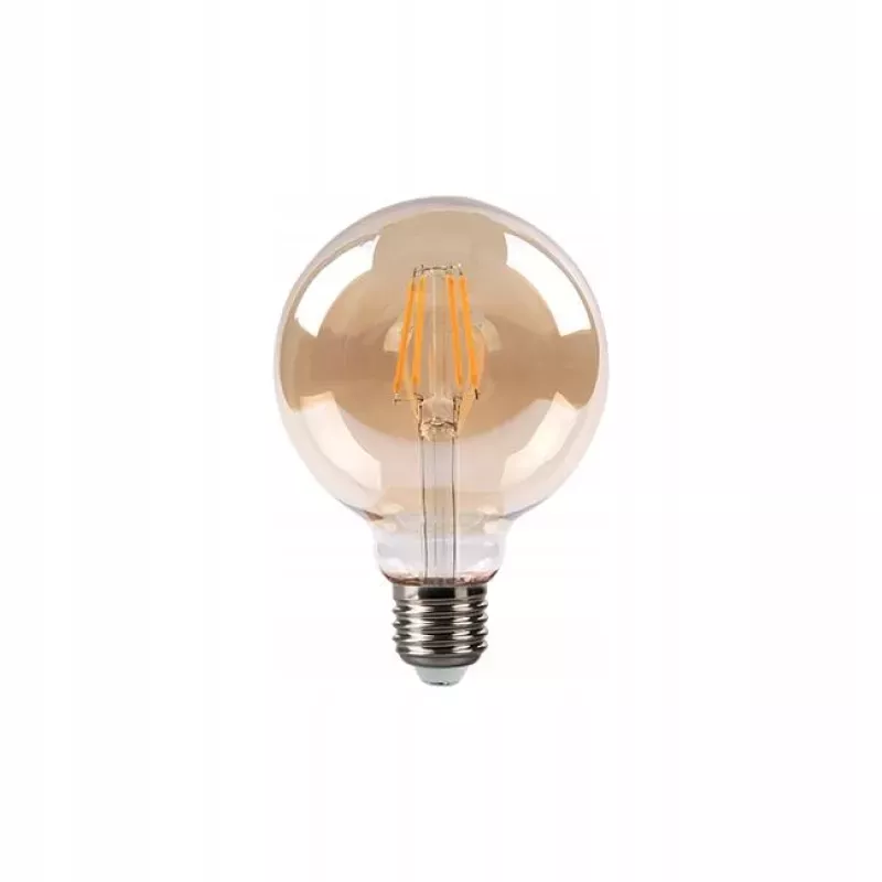 Żarówka LED E27 Filament 3-Dimmable G125 650lm 6W 2700K amber LVT-5904703008491