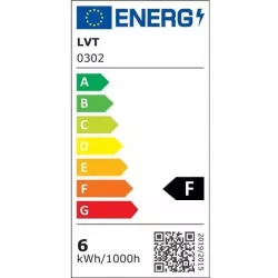 Żarówka LED E27 Filament 3-Dimmable G125 650lm 6W 2700K amber LVT-5904703008491
