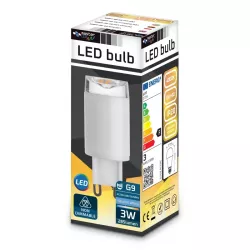 Żarówka LED G9 3W 4000K biały neutralny 285lm do żyrandoli MOCNA PREMIUM-5904703008521