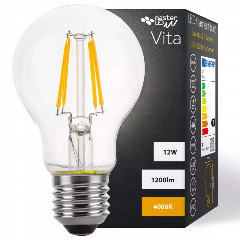 Żarówka LED E27 12W 4000K biały neutralny FILAMENT EDISON RETRO OZDOBNA-5904703013310