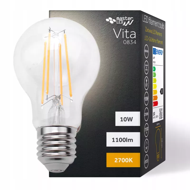 Żarówka LED E27 10W 4000K biały neutralny FILAMENT EDISON RETRO OZDOBNA-5904703013419