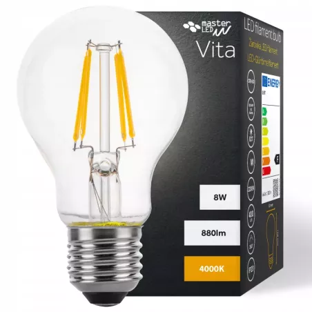 Żarówka LED E27 FILAMENT 8W biała neutralna 4000K EDISON RETRO OZDOBNA-5904703013402