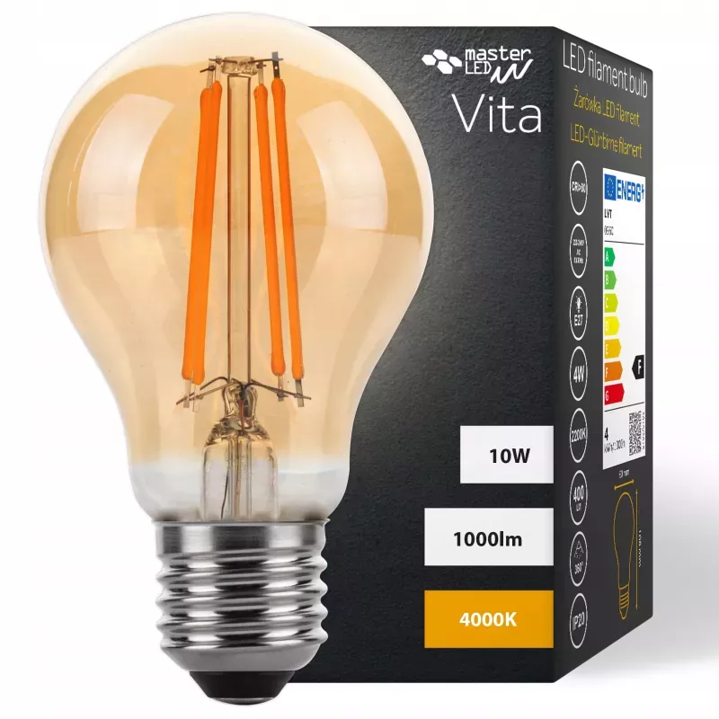 Żarówka LED E27 FILAMENT 10W NEUTRALNY 4000K EDISON RETRO OZDOBNA ŻARNIK-5904703013303