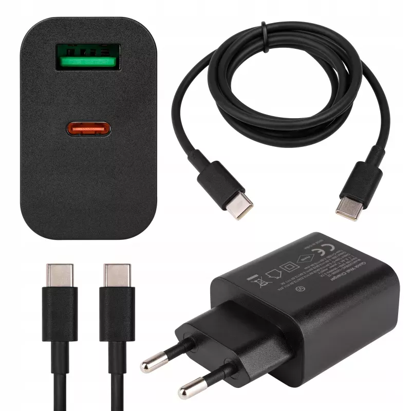 ZESTAW SZYBKA ŁADOWARKA KOSTKA SIECIOWA USB TYPE-C + KABEL TYPE C | PD20W-5904703017967