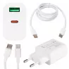 ZESTAW SZYBKA ŁADOWARKA KOSTKA SIECIOWA USB TYPE-C + KABEL TYPE C | PD20W-5904703017974