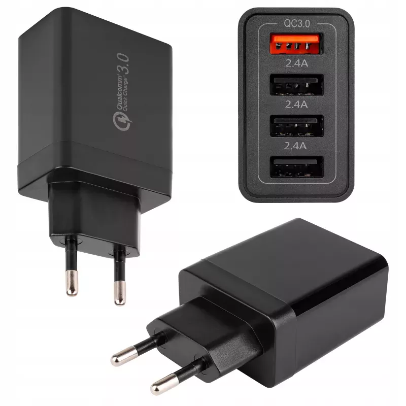 ZESTAW SZYBKA ŁADOWARKA 20W KOSTKA QUICK CHARGE SIECIOWA 4x USB-A-5904703018001