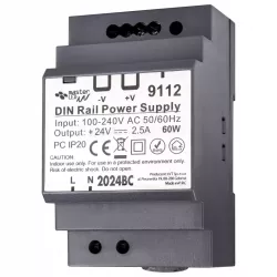 Zasilacz na szyne stałonapięciowy DIN 24V 60W 2,5A IP20 do rozdzielni-5904703018285