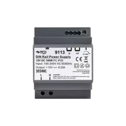Zasilacz na szynę DIN 12V 100W 8.33A IP20-5904703018292