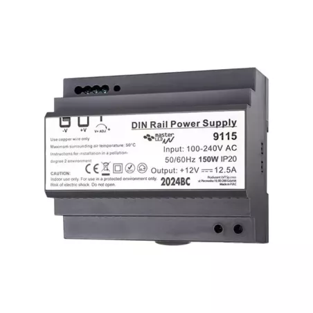 Zasilacz na szynę DIN 12V 150W 12.5A IP20-5904703018315