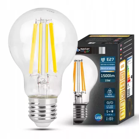 Żarówka LED E27 FILAMENT 15W biała neutralna 4000K EDISON RETRO OZDOBNA-5904703018599