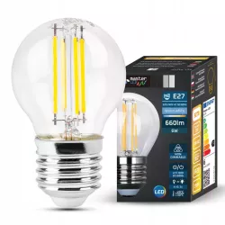 Żarówka LED FILAMENT E27 G45 6W 2700K BIAŁY CIEPŁY-5904703018612