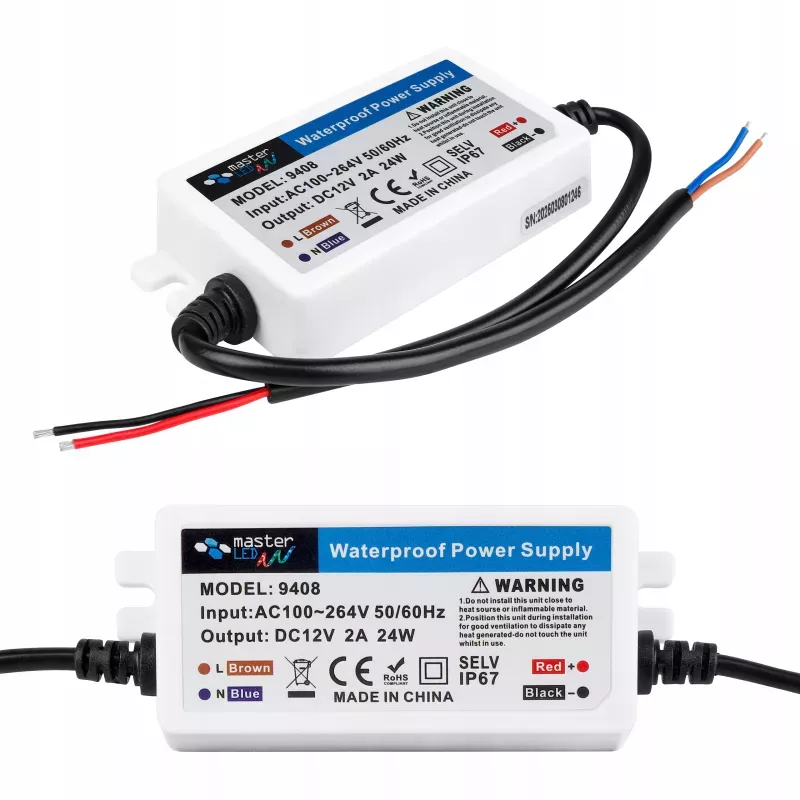 Zasilacz LED 12V ULTRA 24W 2A IP67 PC wodoodporny-5904703018797